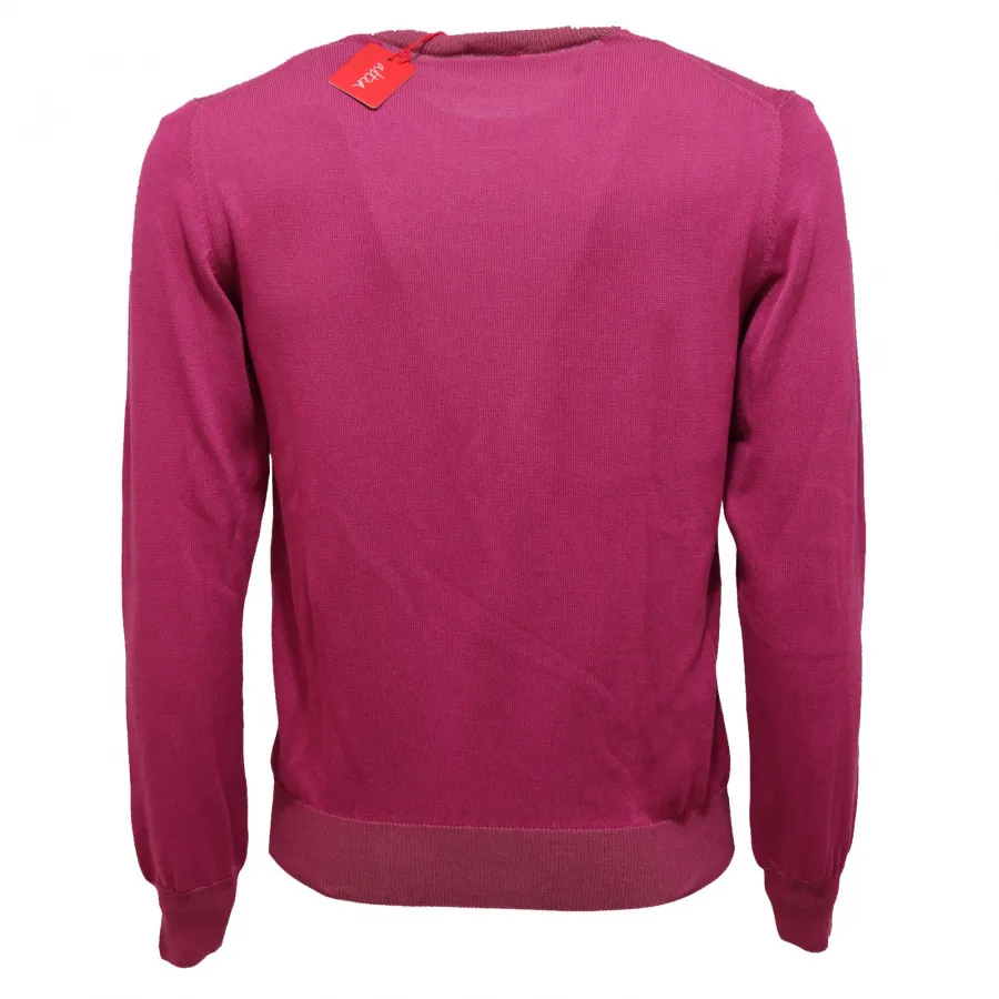 1336X maglione uomo ALTEA purple sweater cotton man