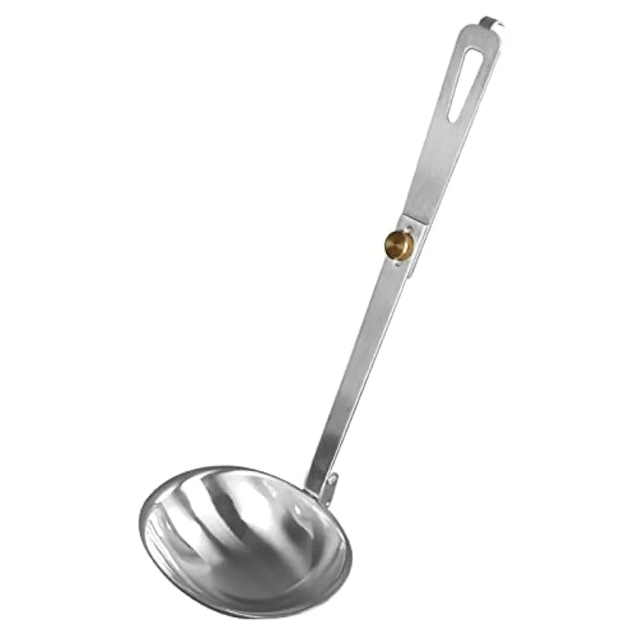 1Pc Portatile In Acciaio Inox Stoviglie All’aperto Campeggio Cucchiaio Pieghevole Mestolo Da Cucina Utensili Da Cucina Con Manic