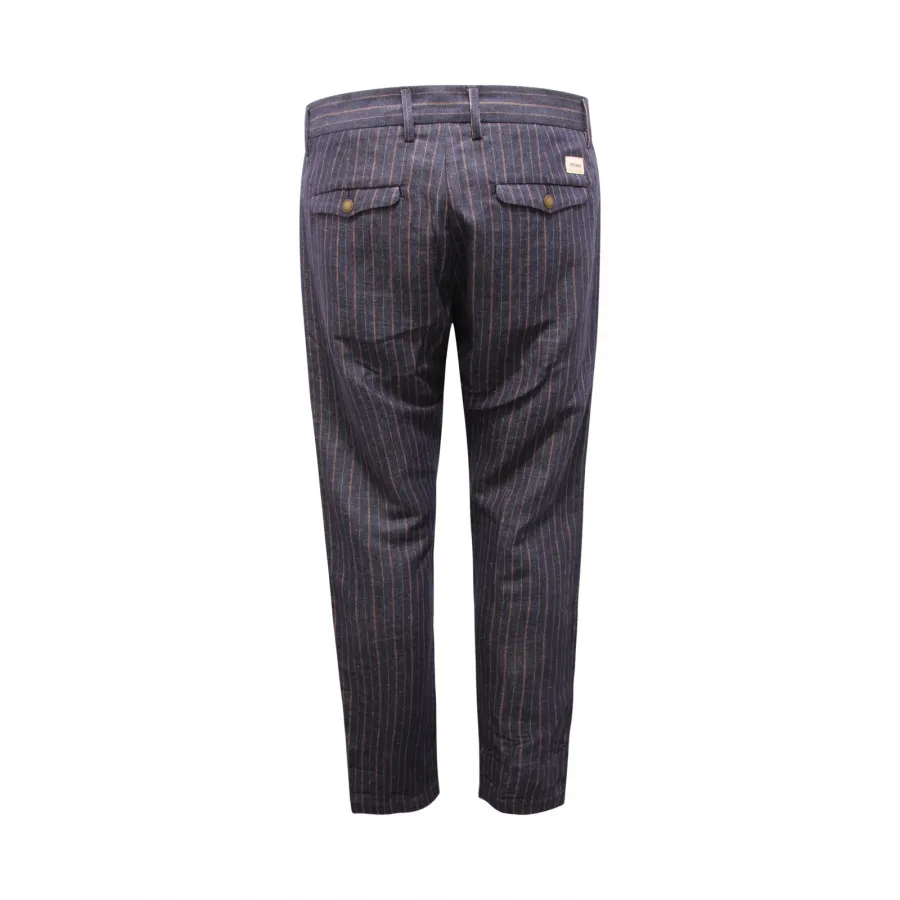 2019AU pantalone uomo OFFICINA36 man linen blend trousers blue