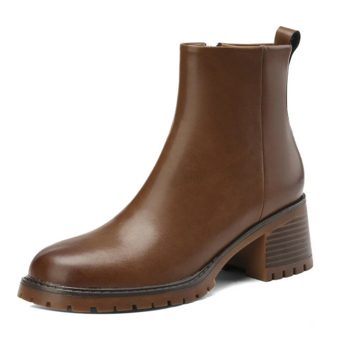 2024 Stivaletti da donna Chelsea Inverno Nuovi tacchi alti spessi in vera pelle Scarpe da lavoro per il tempo libero Donna Tagli