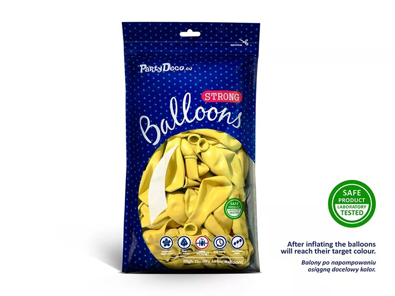 50 palloncini giallo limone 27 cm