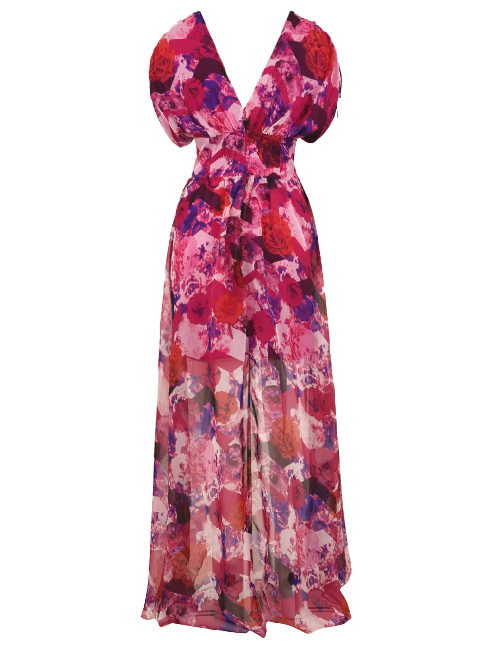 Abito Donna con spacco con volant