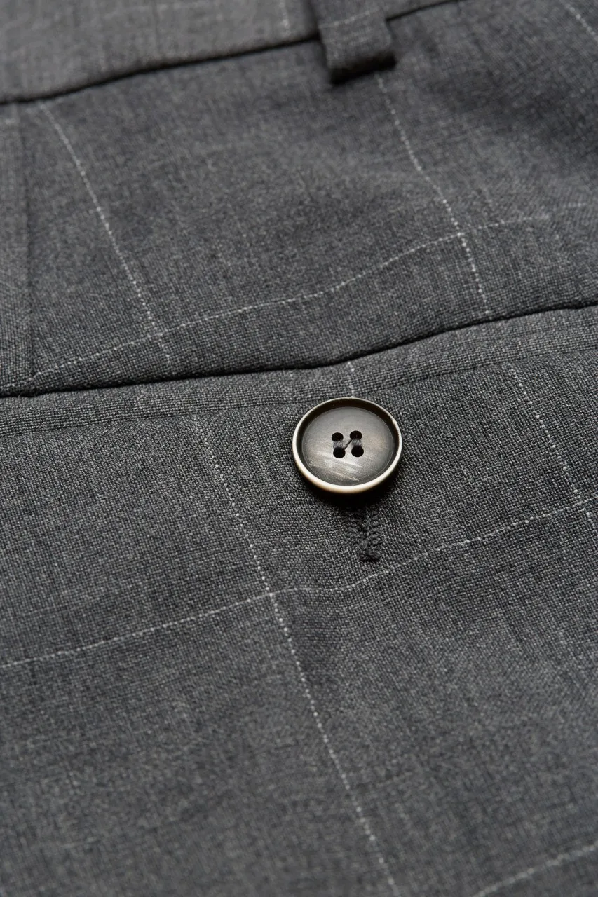 Abito grigio a quadri digel drop quattro corto con gilet