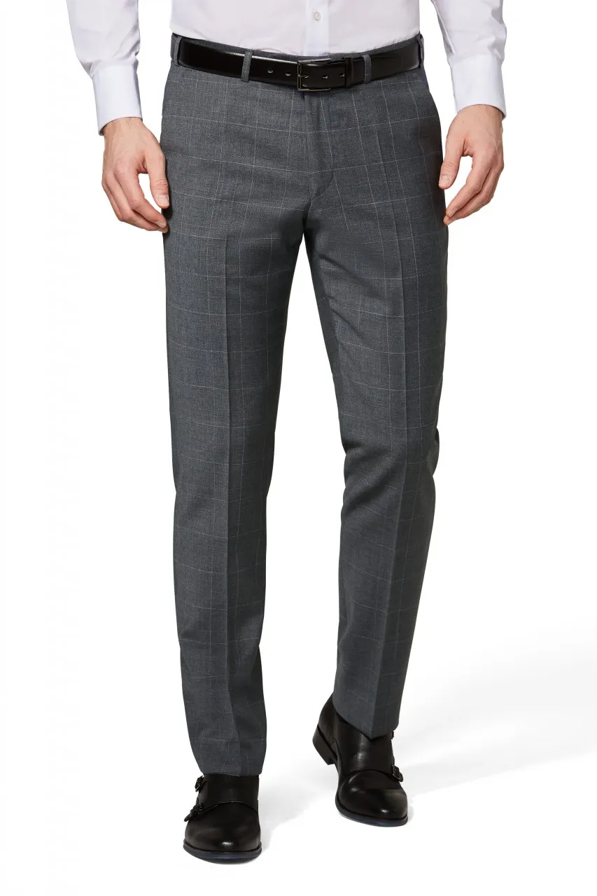 Abito grigio a quadri digel drop quattro corto con gilet
