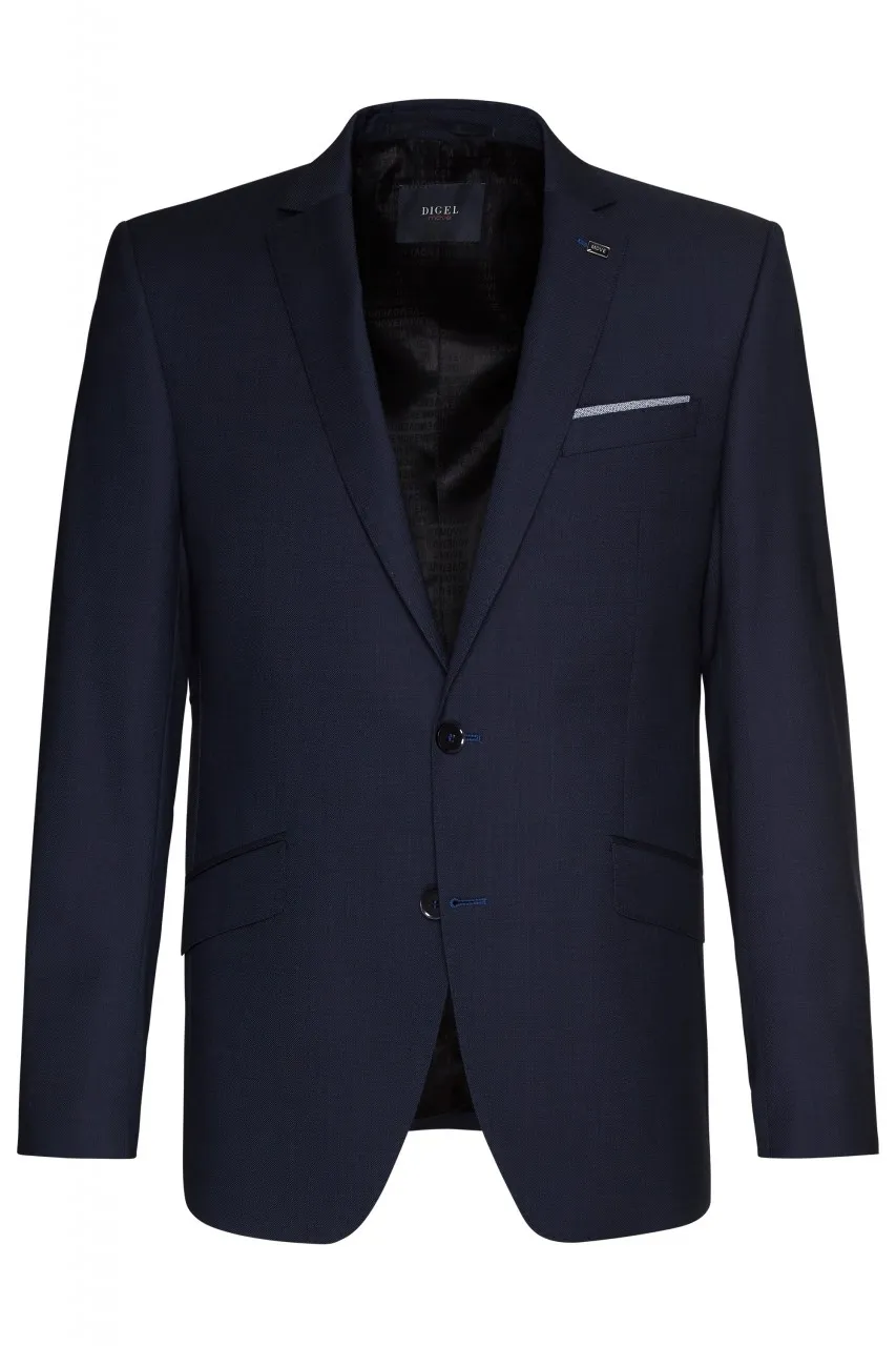 Abito slim fit digel pura lana tollegno super 120's blu e grigio