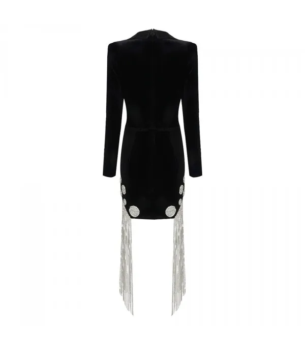 Abito-tailleur precious fringes