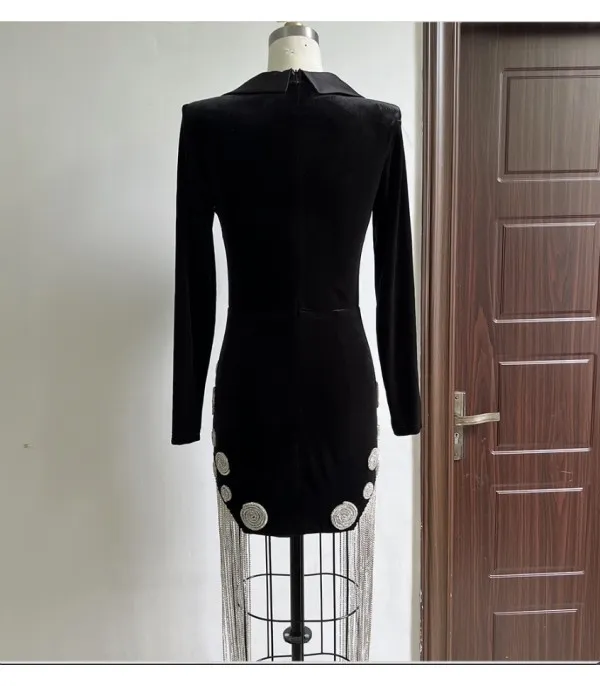 Abito-tailleur precious fringes