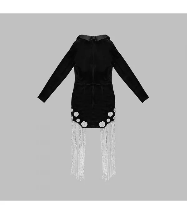 Abito-tailleur precious fringes