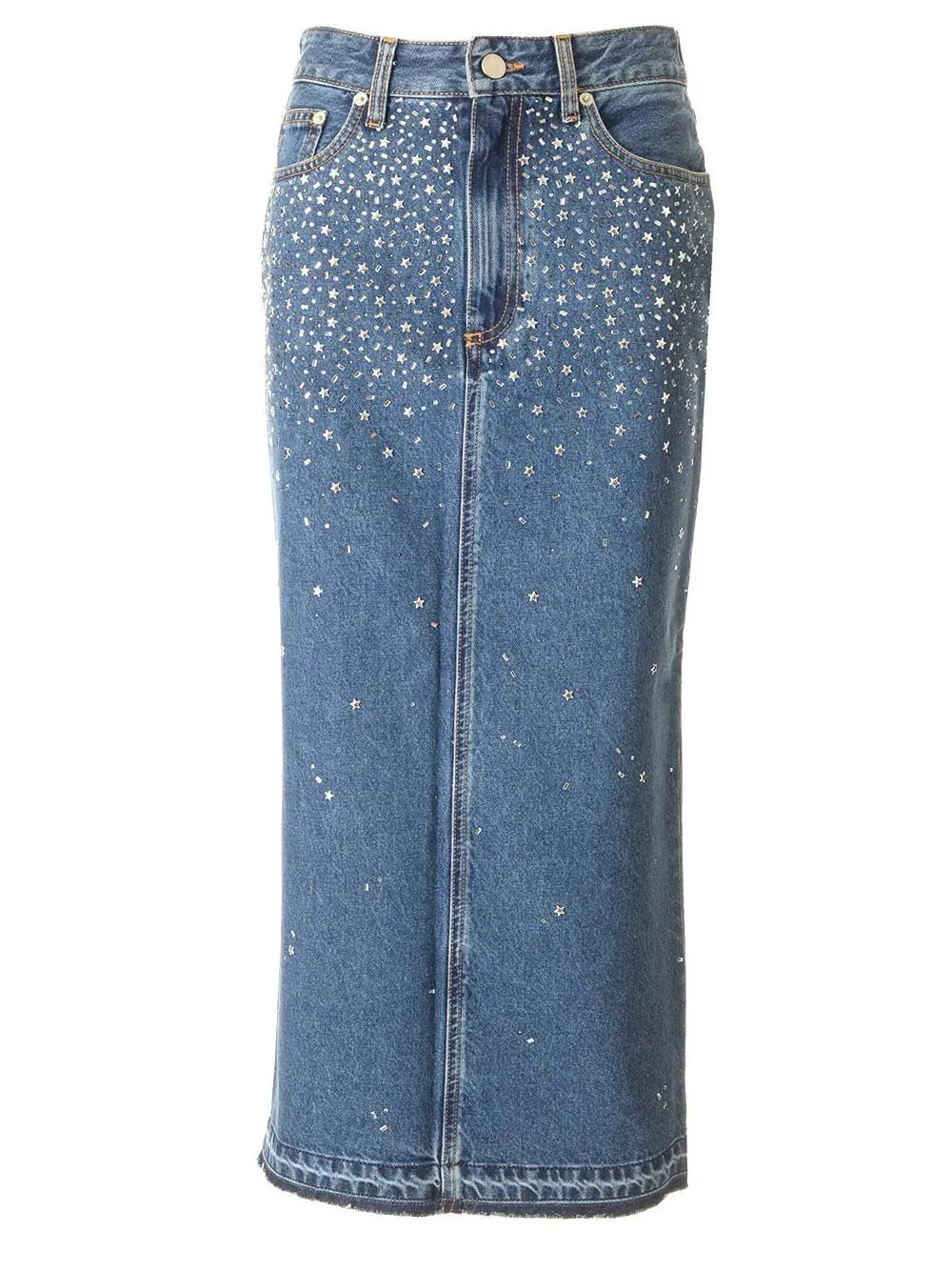   Alessandra Rich  Gonna midi in denim