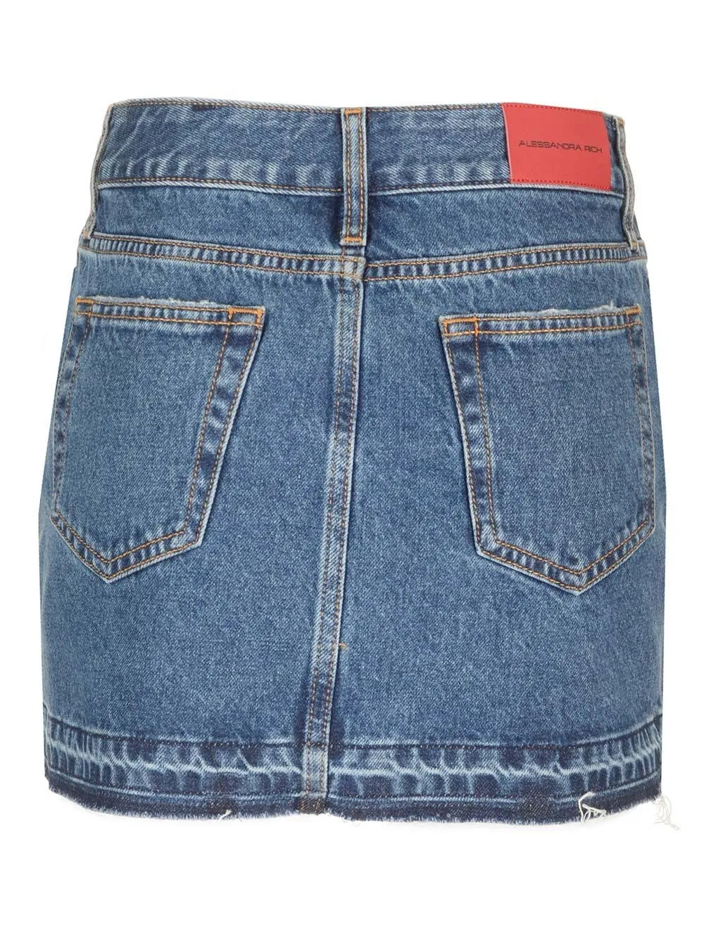   Alessandra Rich  Mini gonna jeans  