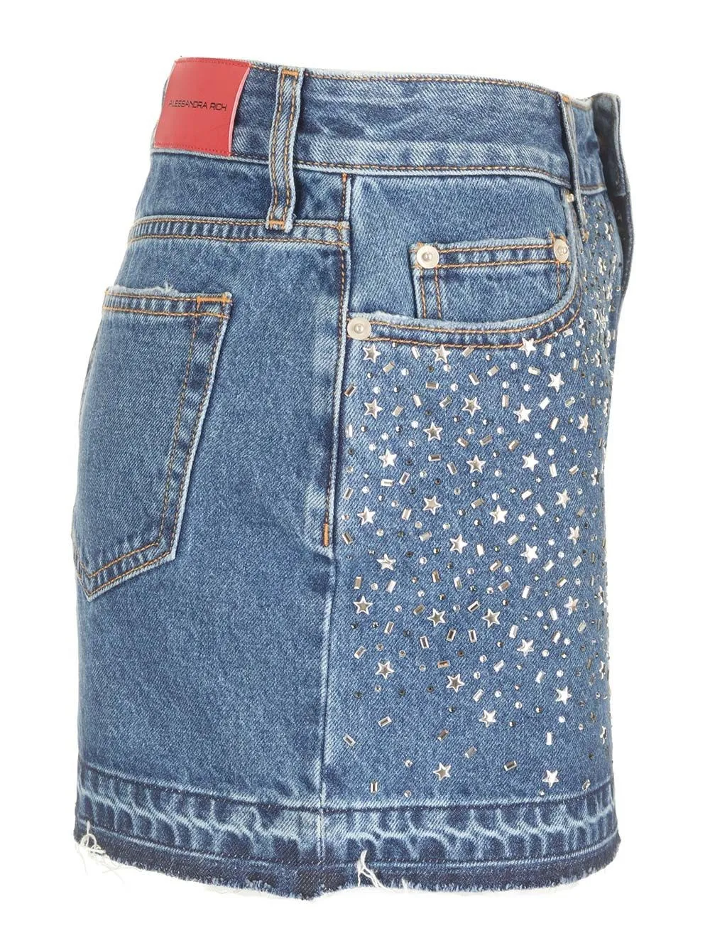   Alessandra Rich  Mini gonna jeans  