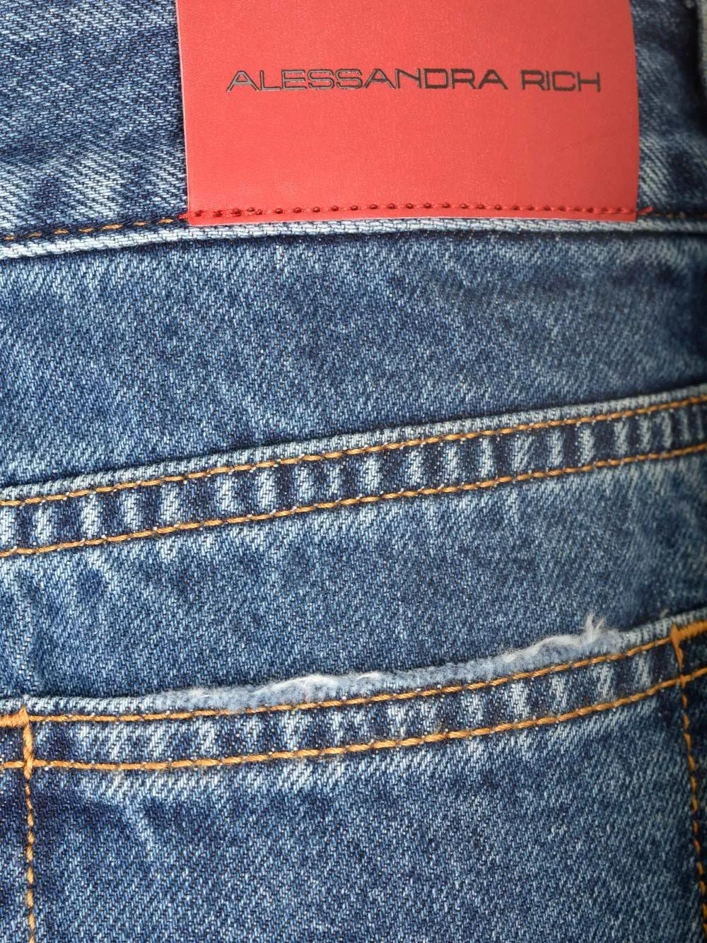   Alessandra Rich  Mini gonna jeans  