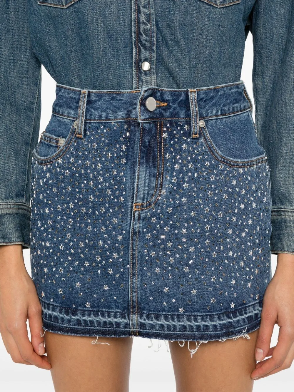   Alessandra Rich  Mini gonna jeans  