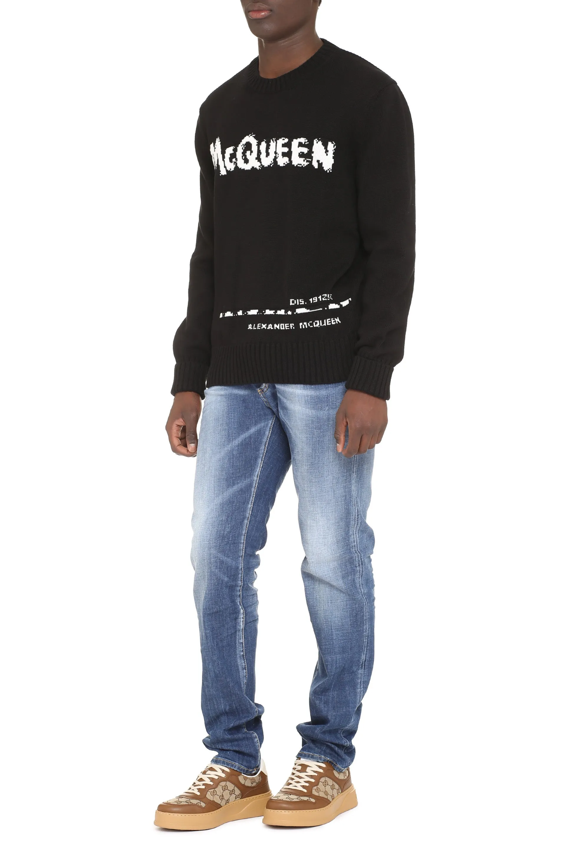Alexander McQueen Maglione girocollo con intarsio