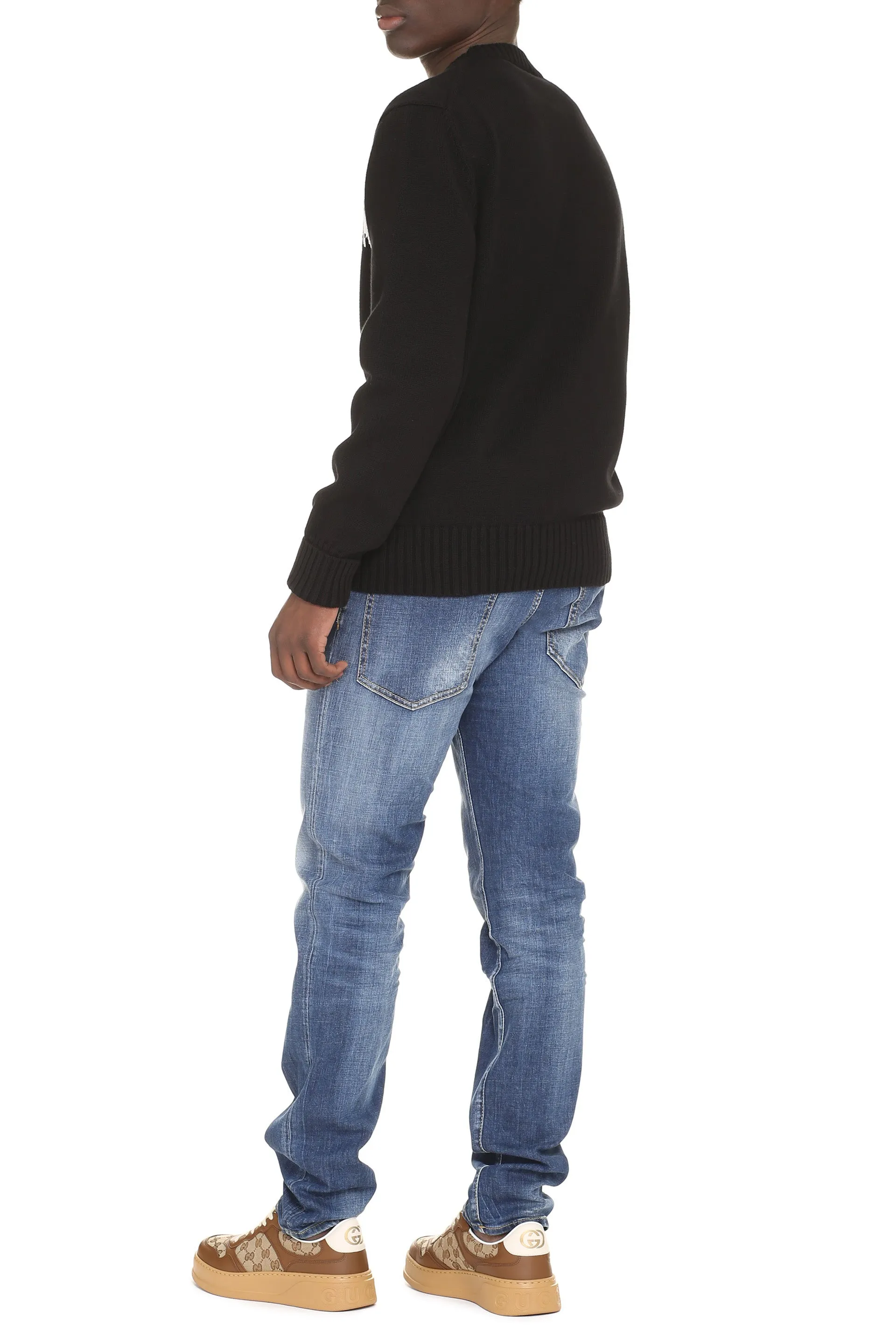 Alexander McQueen Maglione girocollo con intarsio