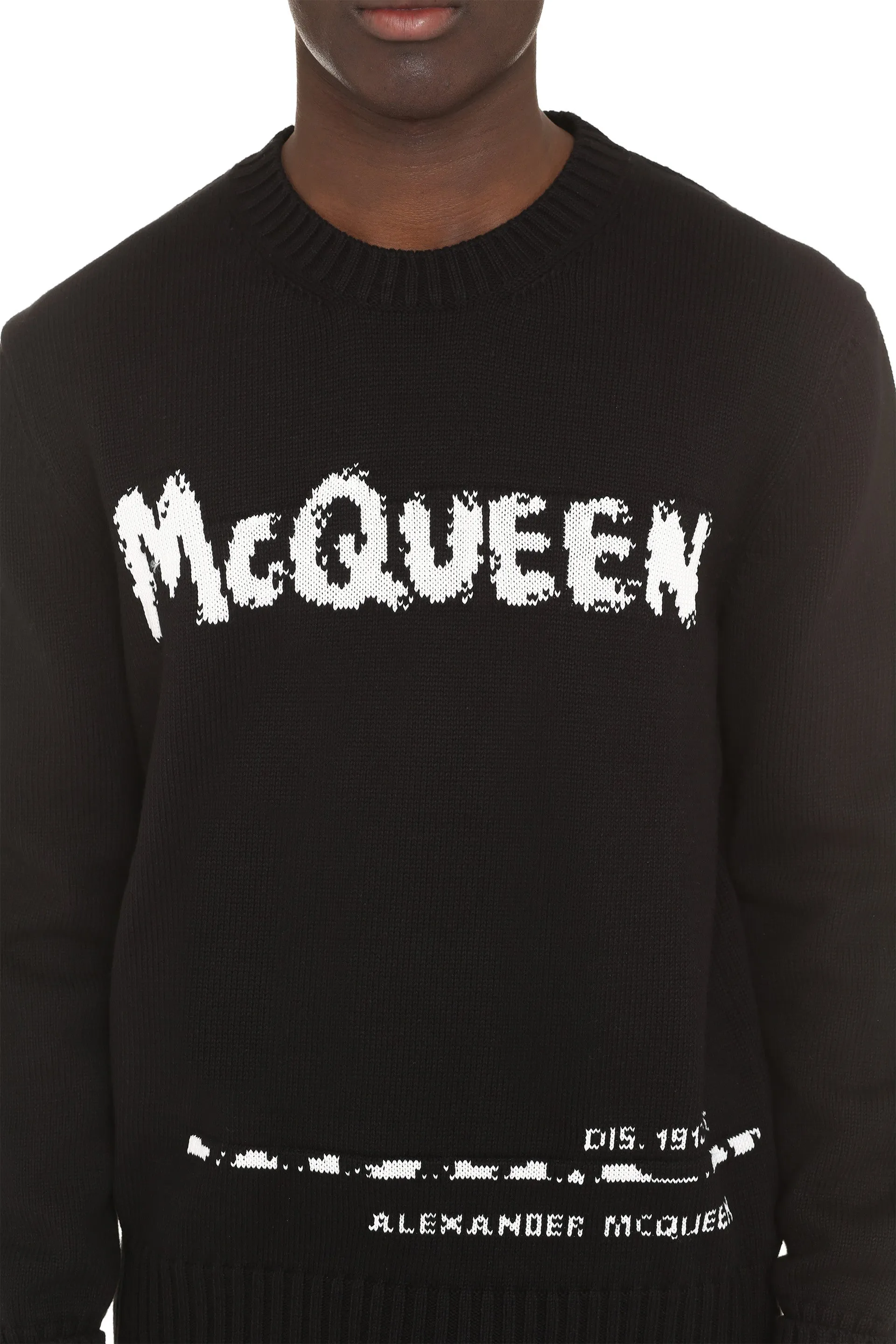 Alexander McQueen Maglione girocollo con intarsio