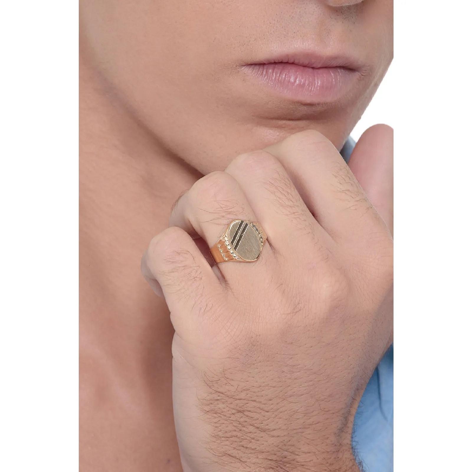 Anello Chevalier Uomo in Oro Giallo 18k