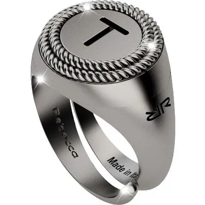 anello uomo gioiello Rebecca Uomo Lettera T