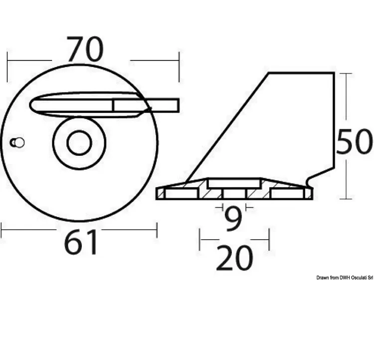 ANODO A PINNA 40/70 HP 4T Osculati