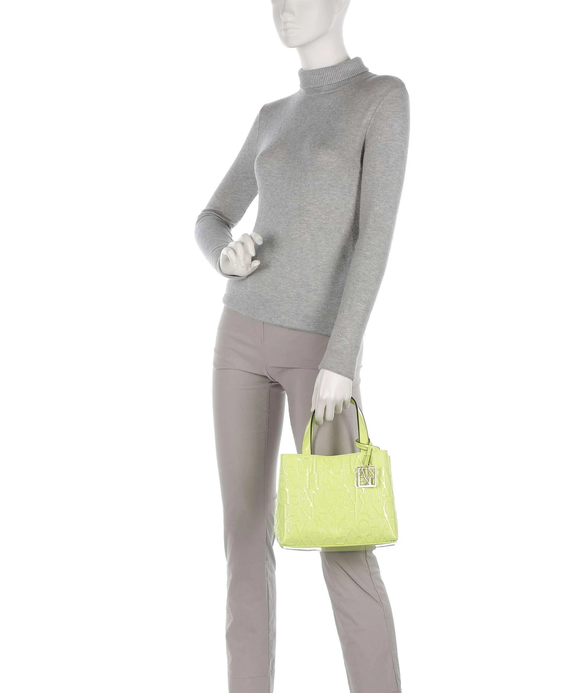  Armani Exchange Liz S Borsa a mano pelle sintetica verde chiaro  