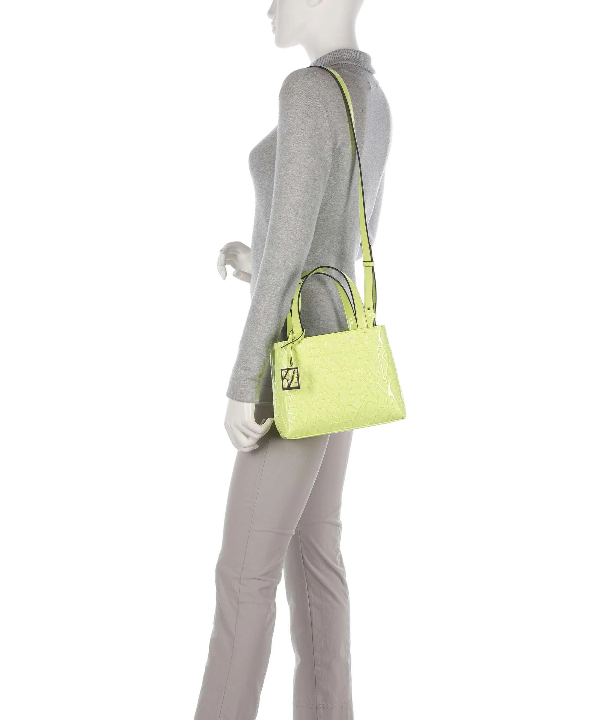  Armani Exchange Liz S Borsa a mano pelle sintetica verde chiaro  