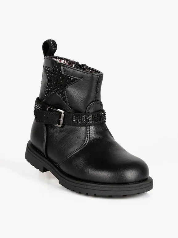 Asso Bottines petite fille à strass
