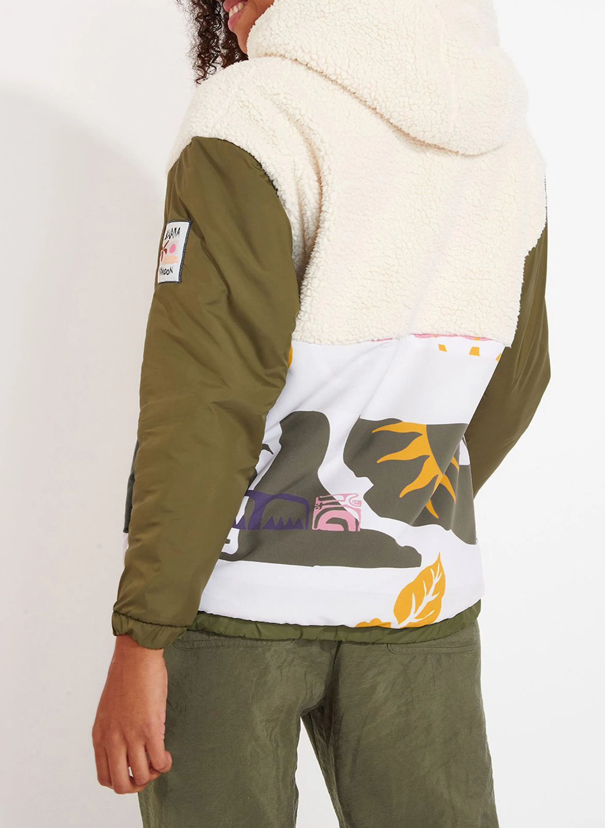  BANANA MOON   ALASKA BIGSKY - Felpa bimateriale in pile | Beige