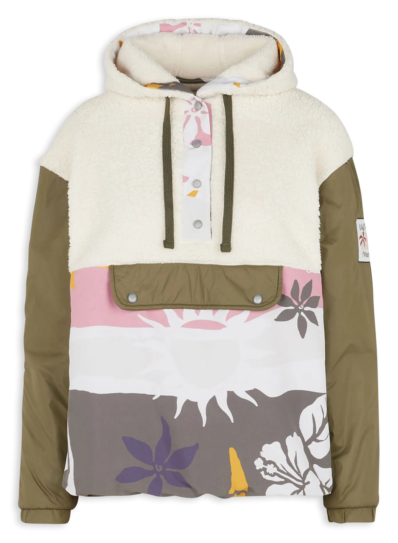  BANANA MOON   ALASKA BIGSKY - Felpa bimateriale in pile | Beige