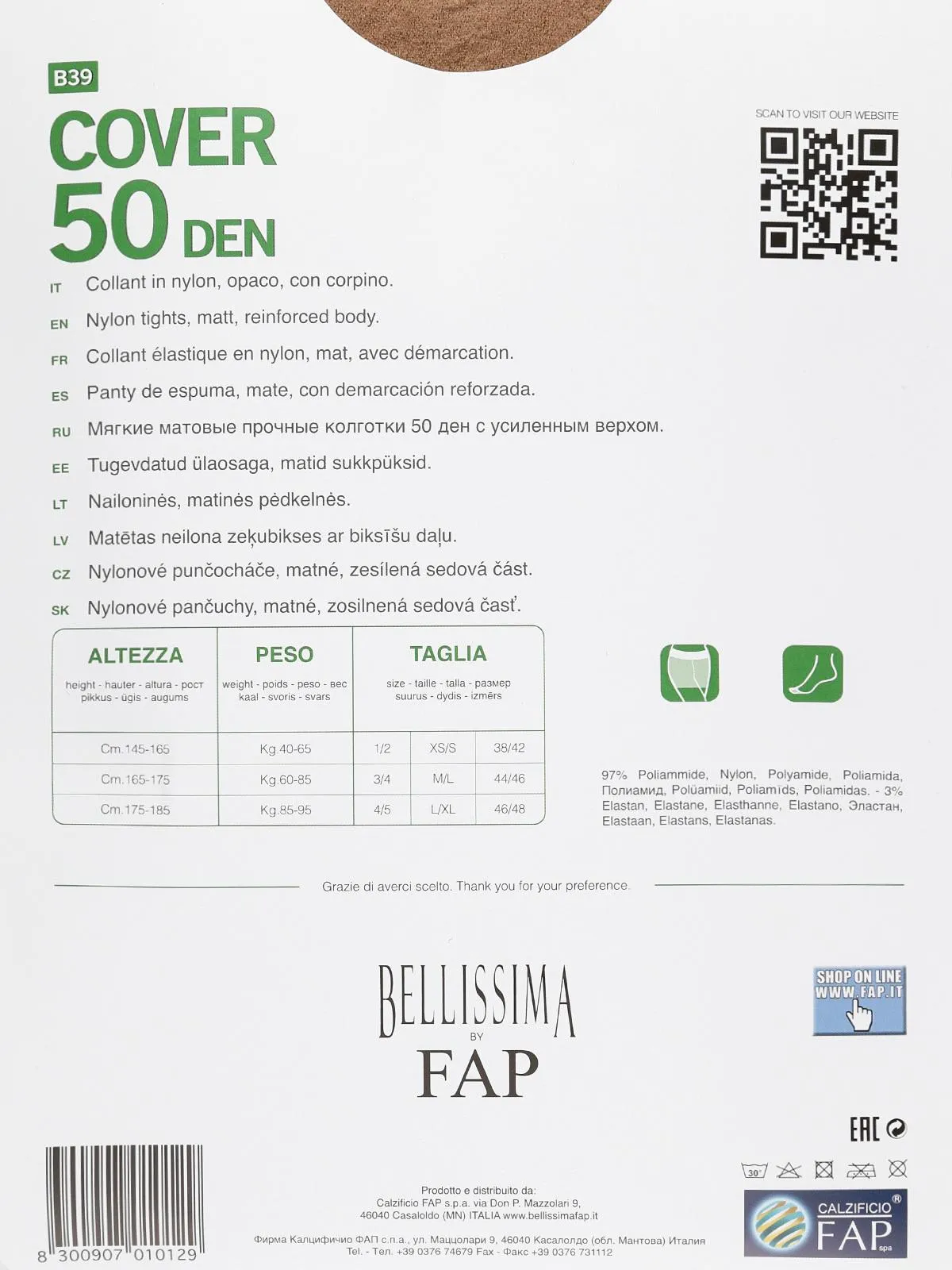 Bellissima Collants 50 Denari