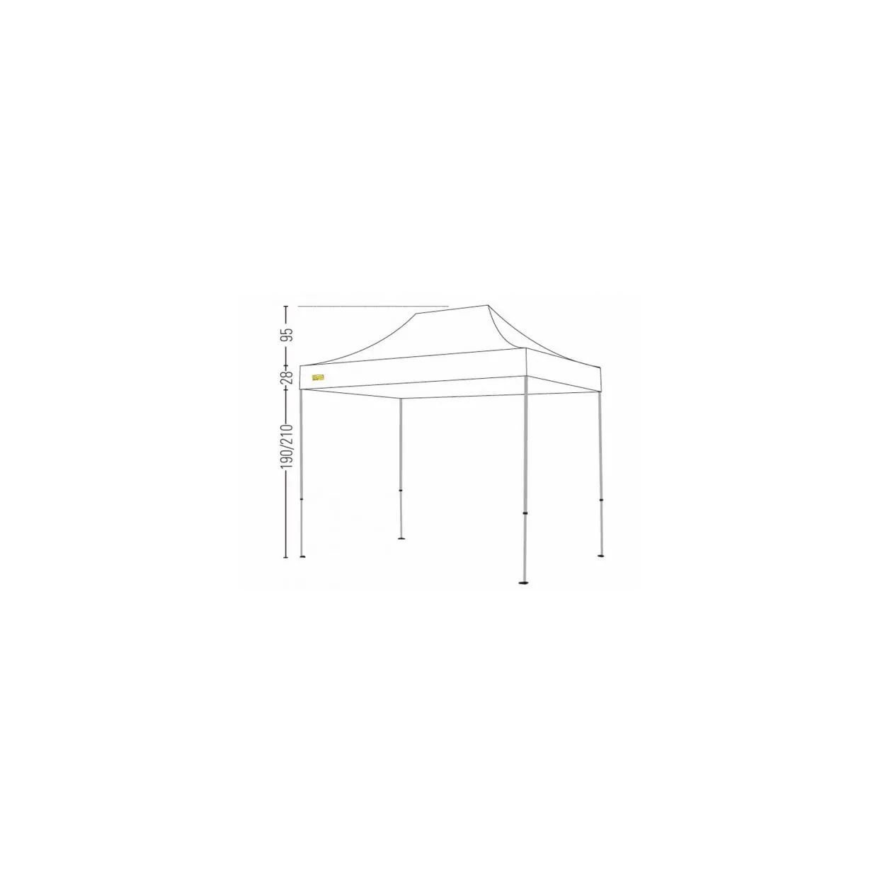 Bertoni - Gazebo market 3x4.5 Plus