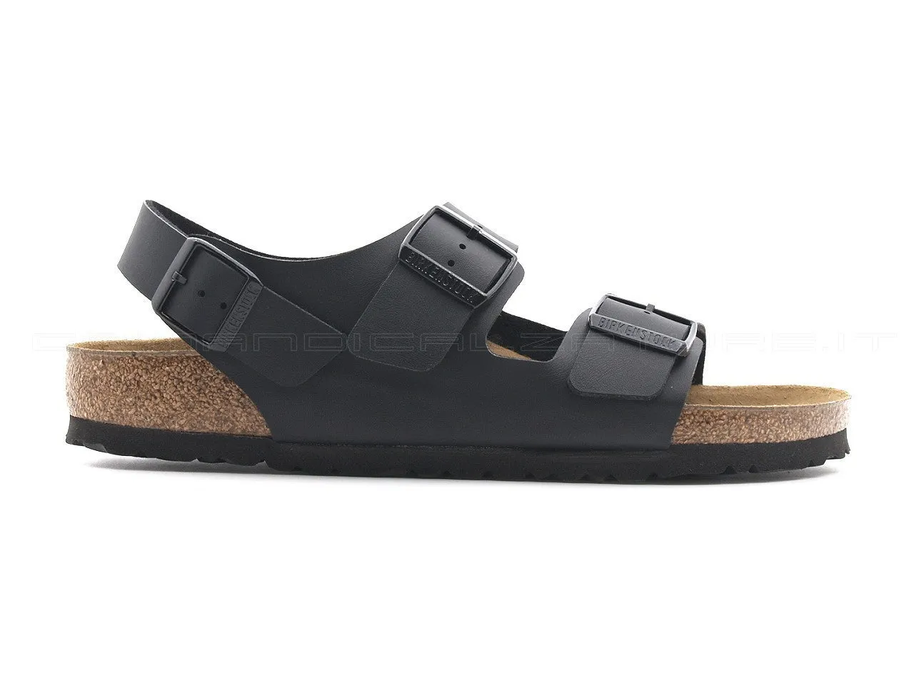 Birkenstock Uomo Milano Sandali Pelle con 2 Fibbie
