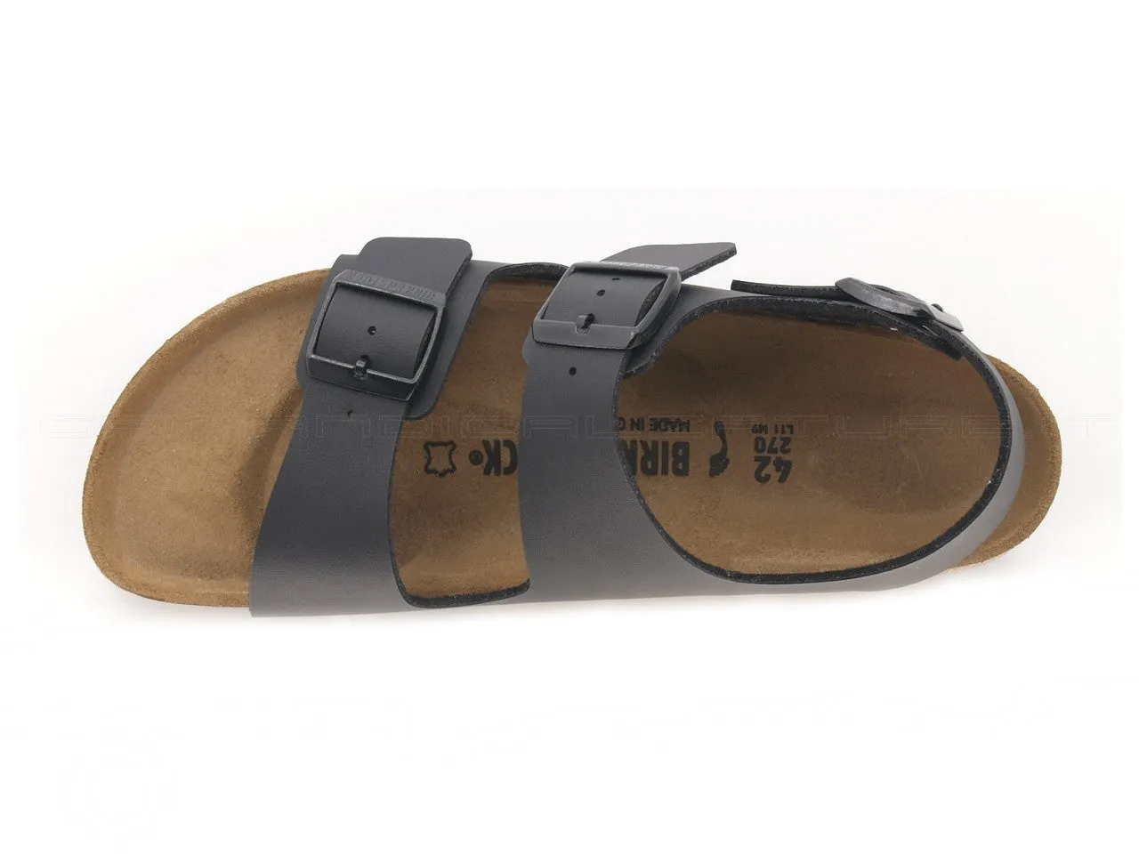 Birkenstock Uomo Milano Sandali Pelle con 2 Fibbie