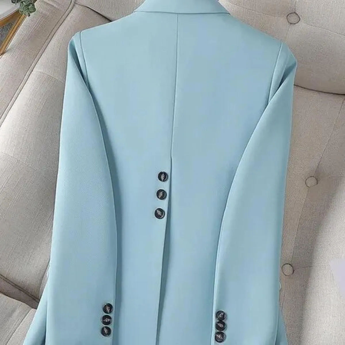 Blazer Donna Bottone Blu Donna Blazer Lungo Giacche Blazer Abbigliamento Donna Blazer