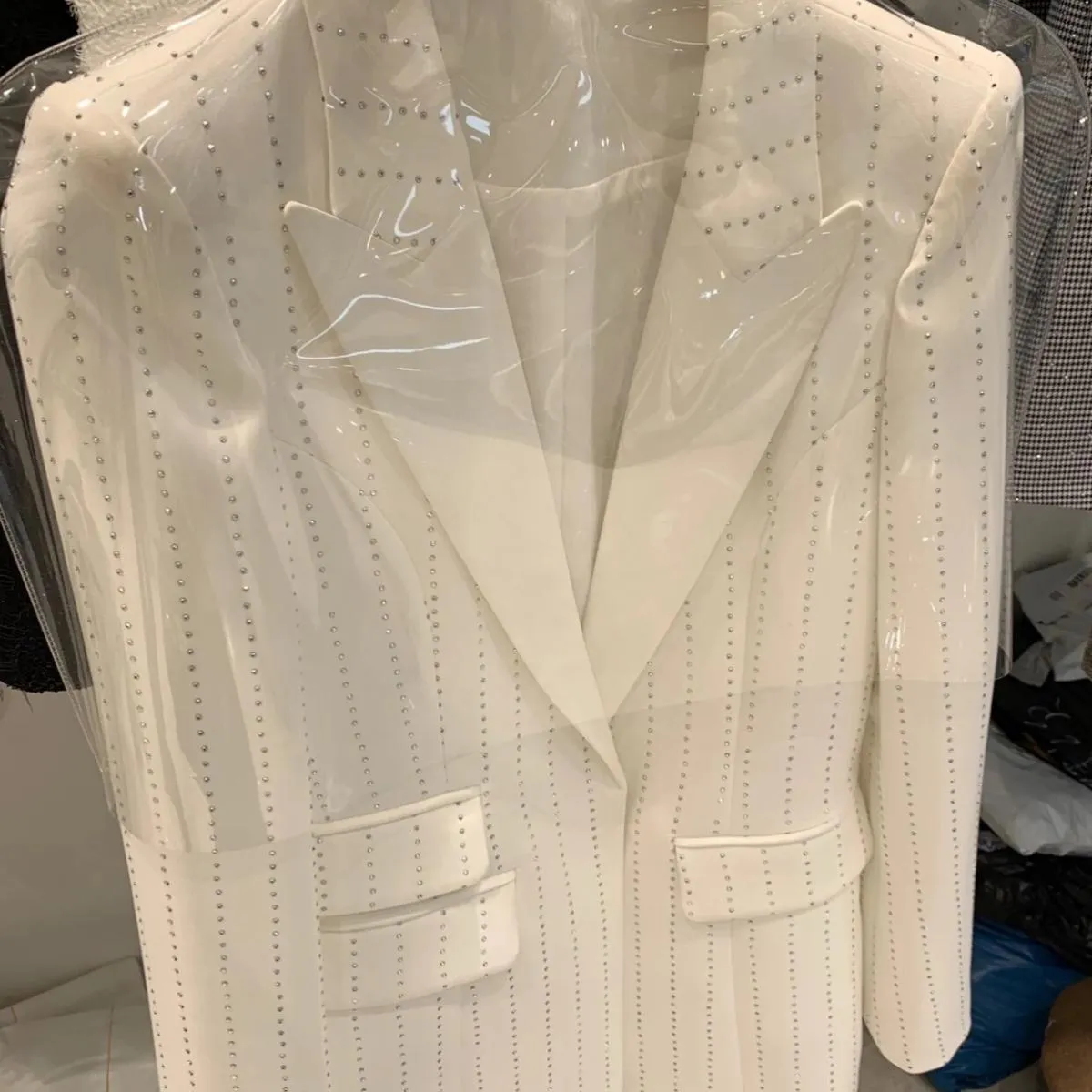 Blazer Donna Strass Ricamo Strass Blazer Donna Blazer Diamanti Alti