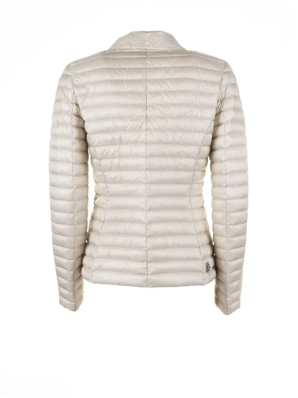 Blazer quilted down jacket with lapel collar