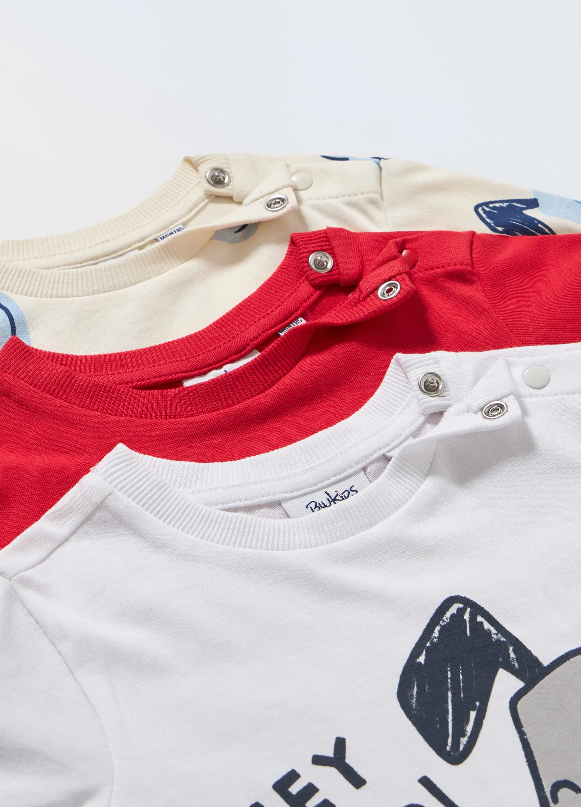 BLUKIDS  Pack 3 t-shirt in puro cotone neonato