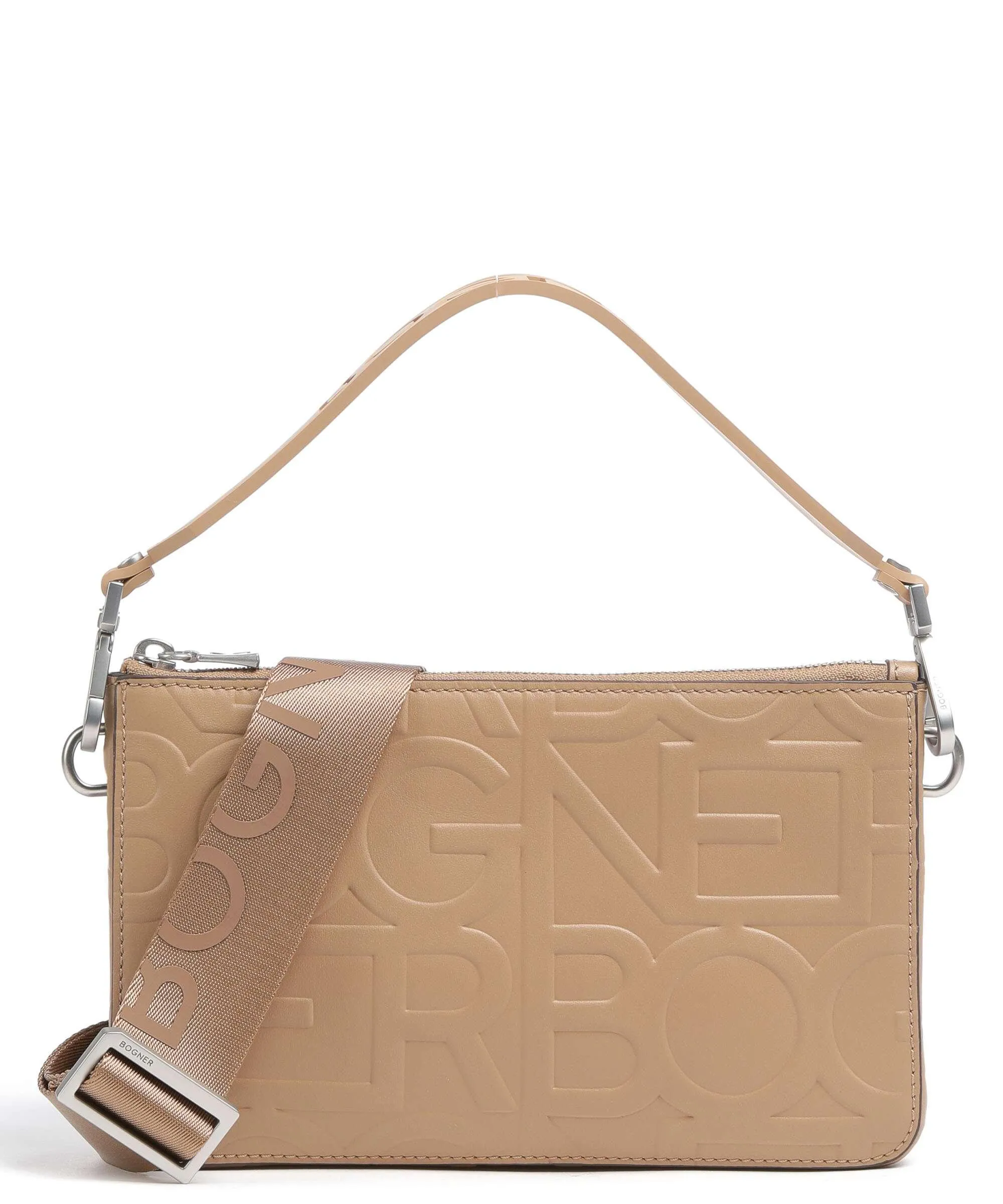  Bogner Tenna Amelita Borsa a spalla pelle in rilievo marrone chiaro  