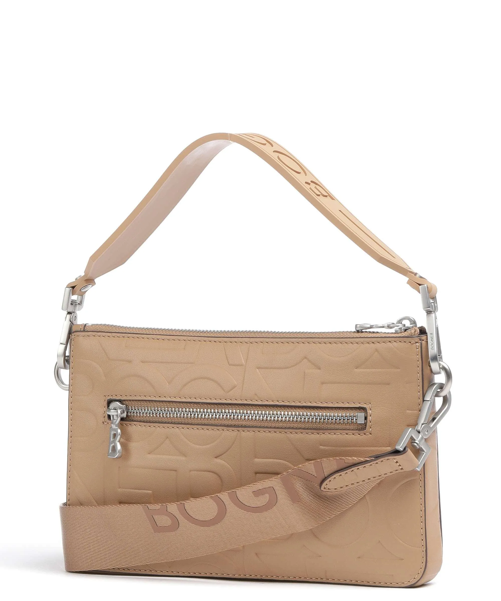  Bogner Tenna Amelita Borsa a spalla pelle in rilievo marrone chiaro  
