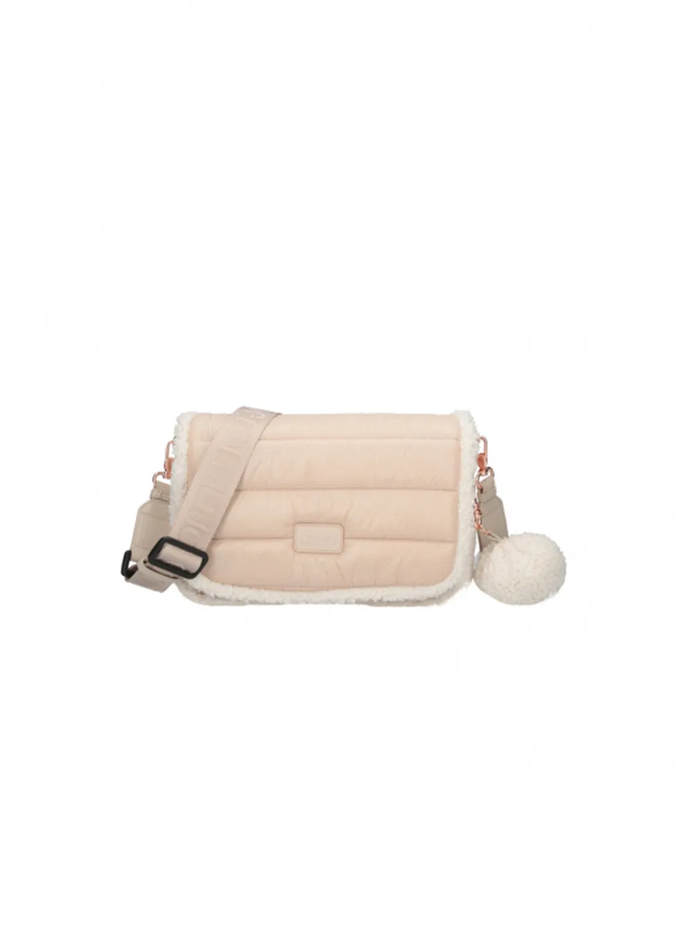 Borsa a Tracolla Liu Jo Sport trapuntata in nylon e orsetto beige TF4071-T575151314