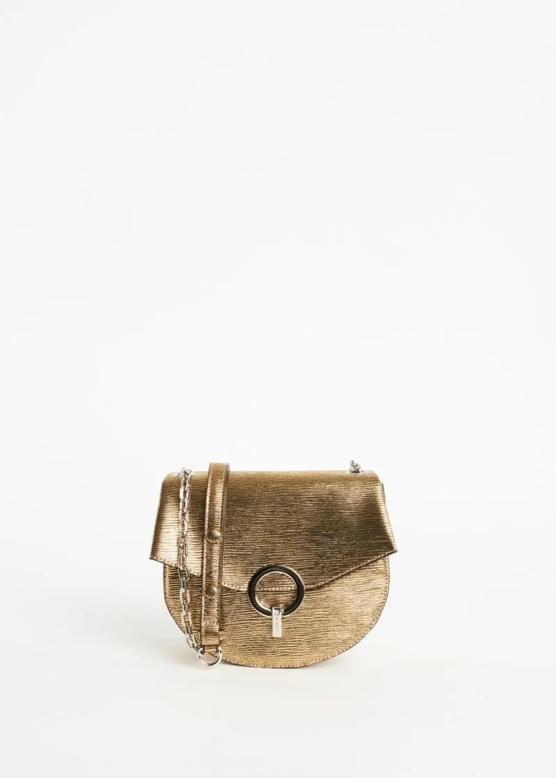 Borsa crossbody metallizzata