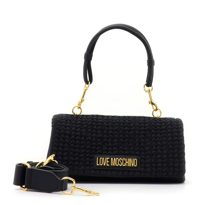 BORSA DONNA NYLON SMOCK NERO PU NERO
