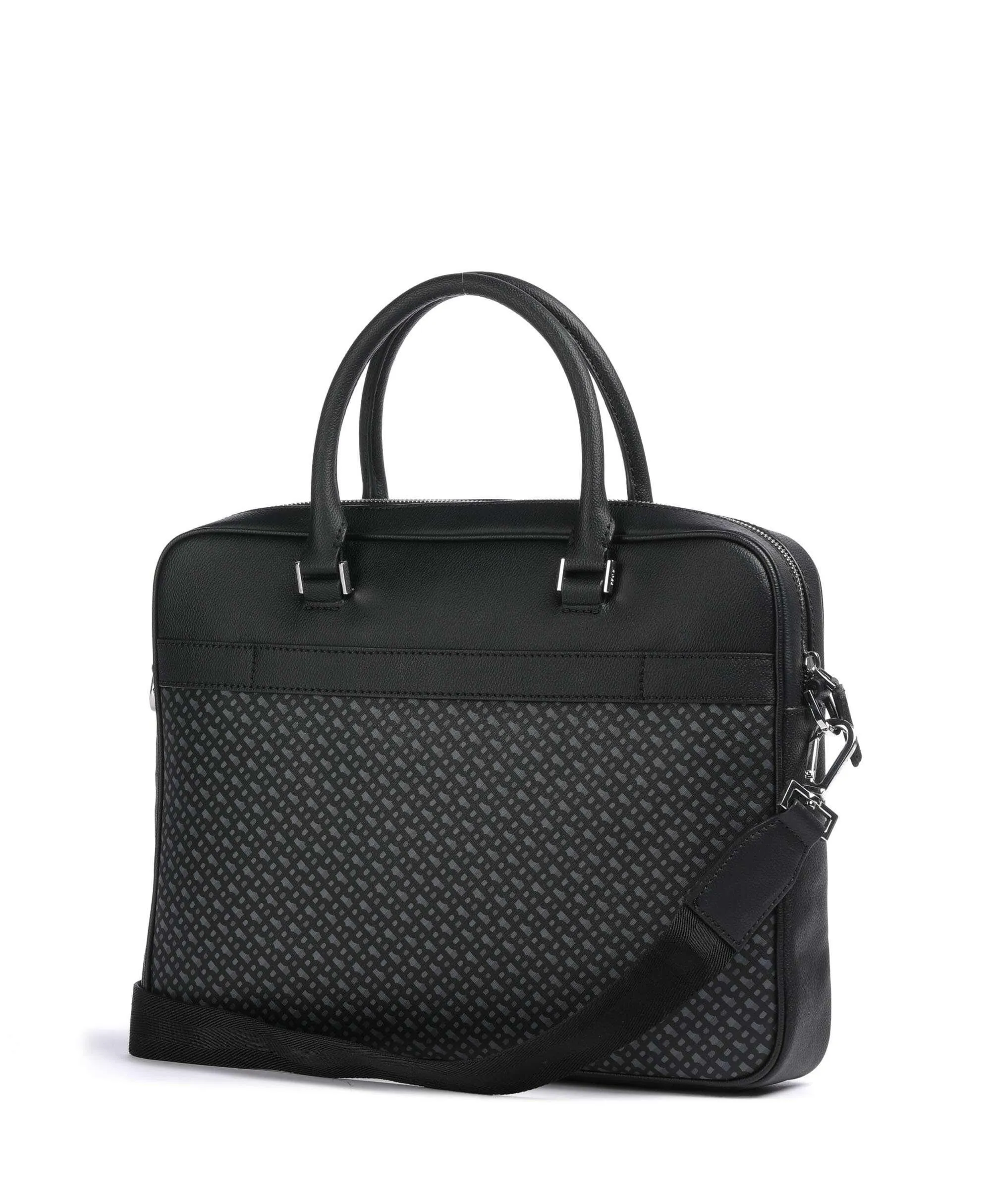  BOSS Zair Cartella 14″ pelle di vacchetta grana nero  
