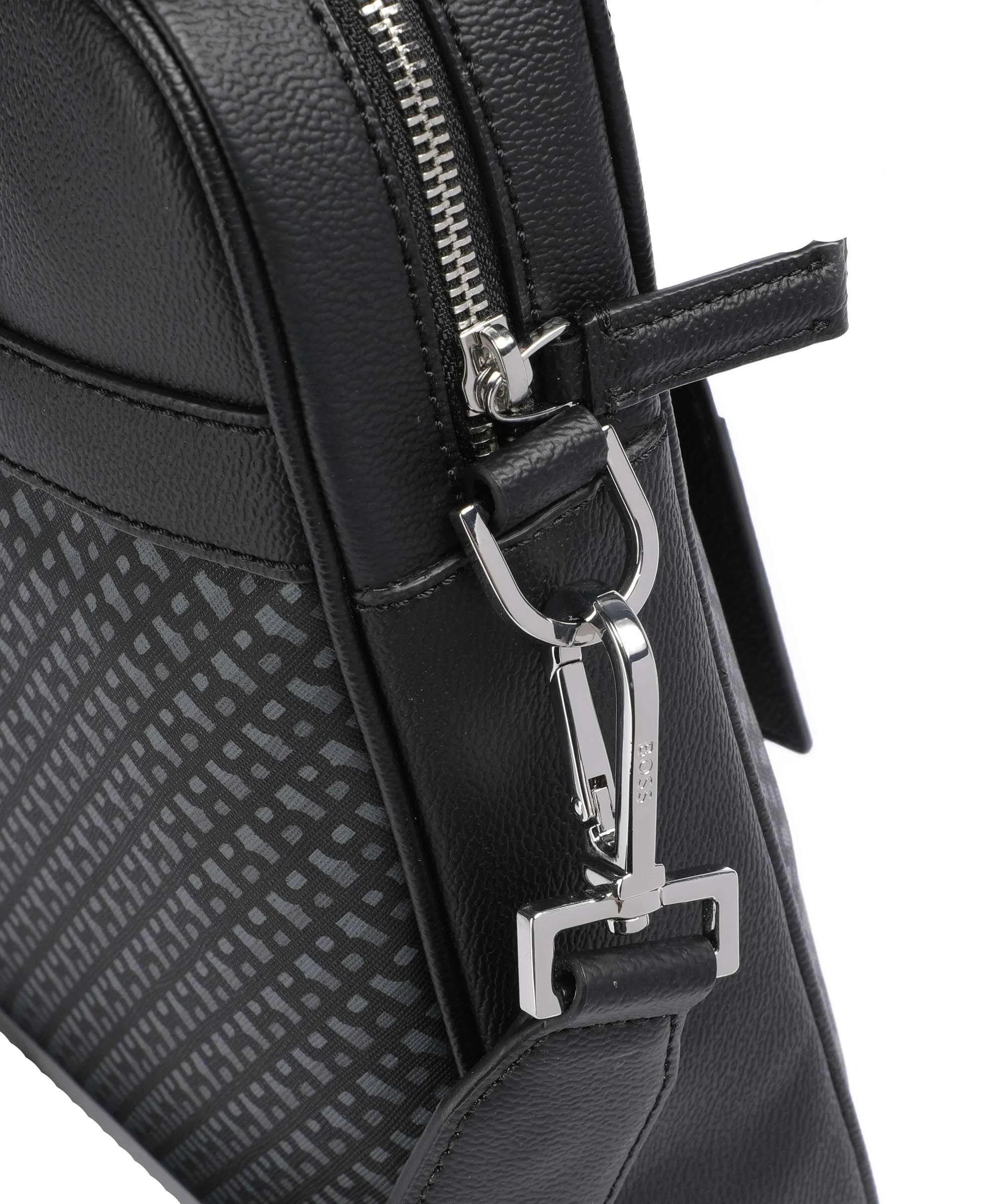  BOSS Zair Cartella 14″ pelle di vacchetta grana nero  
