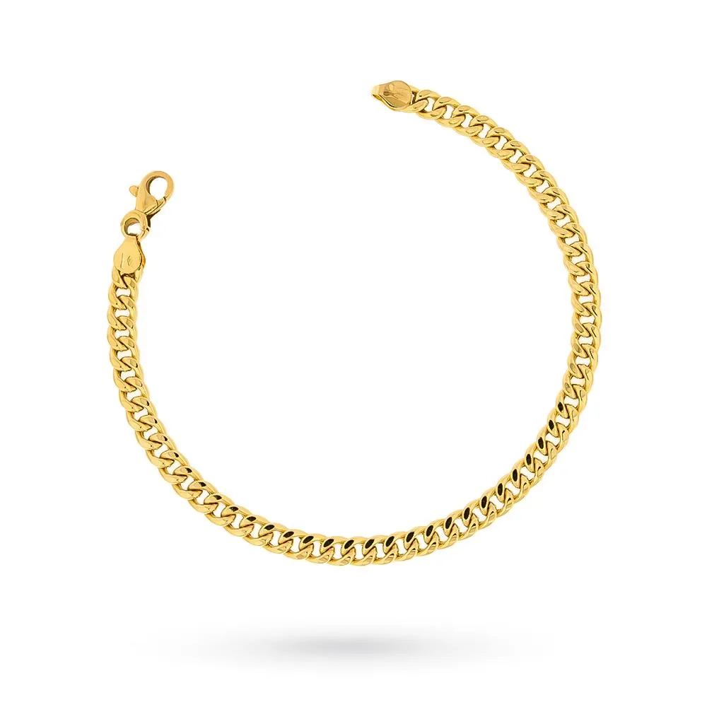 Bracciale catena groumette oro giallo 18kt 19,5cm