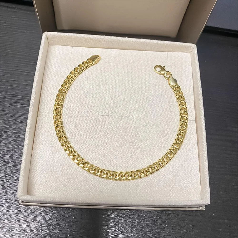 Bracciale catena groumette oro giallo 18kt 19,5cm