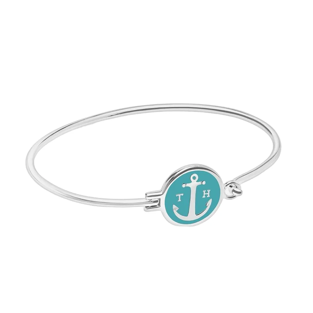 Bracciale Donna Tom Hope Bangle Argento e Smalto Verde Acqua