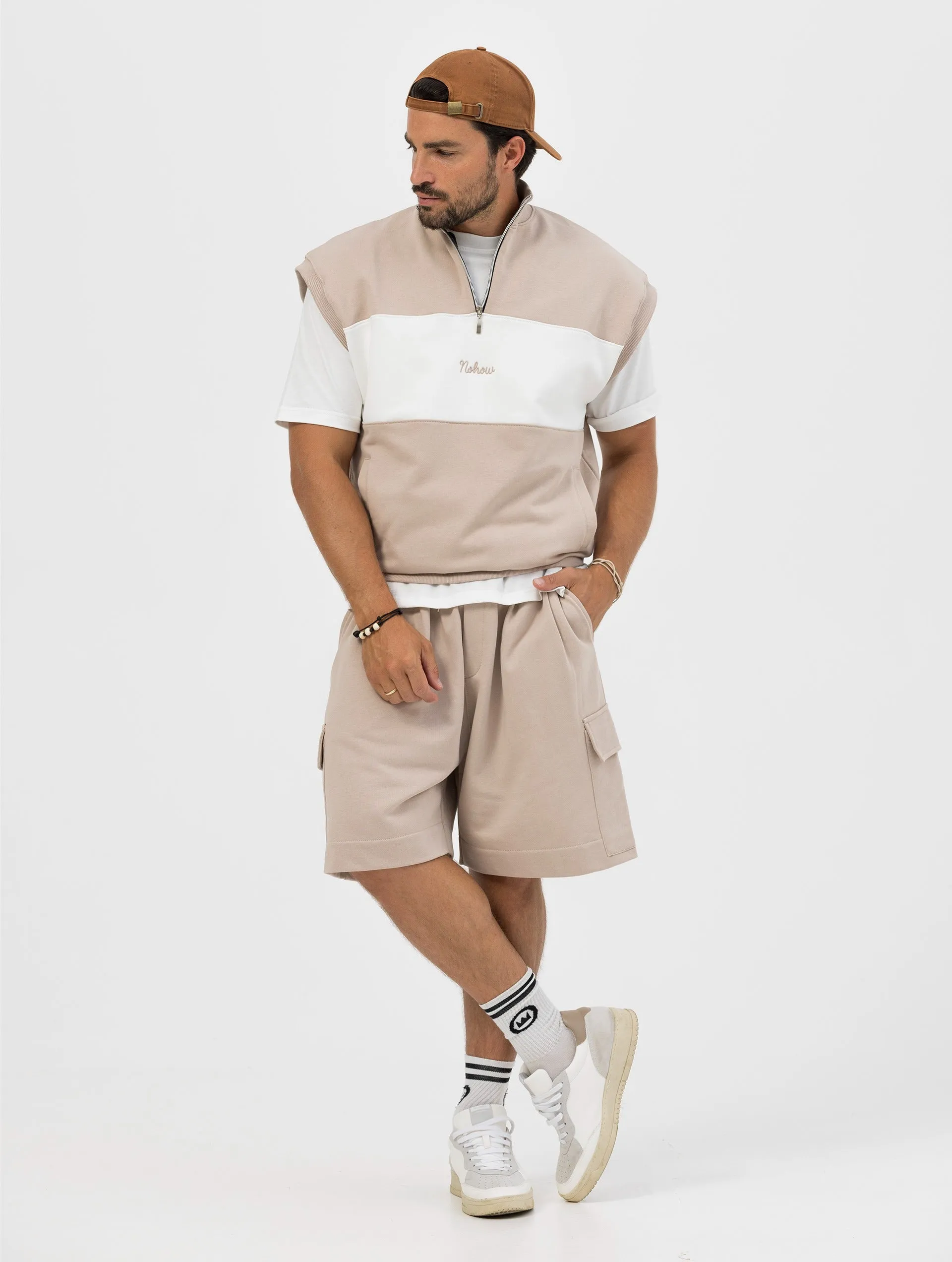 BRODIE TUTA SMANICATA BIANCA E BEIGE