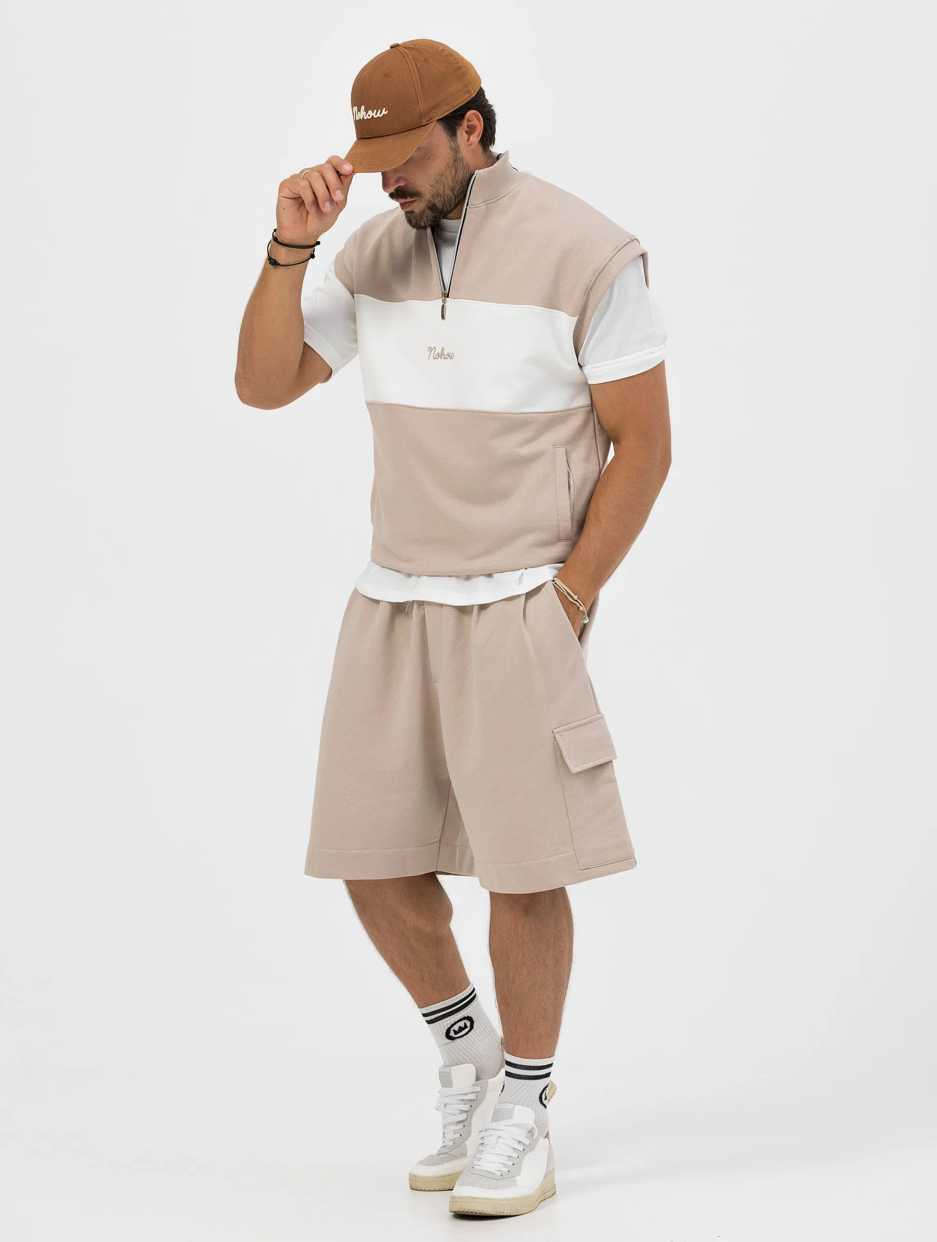 BRODIE TUTA SMANICATA BIANCA E BEIGE
