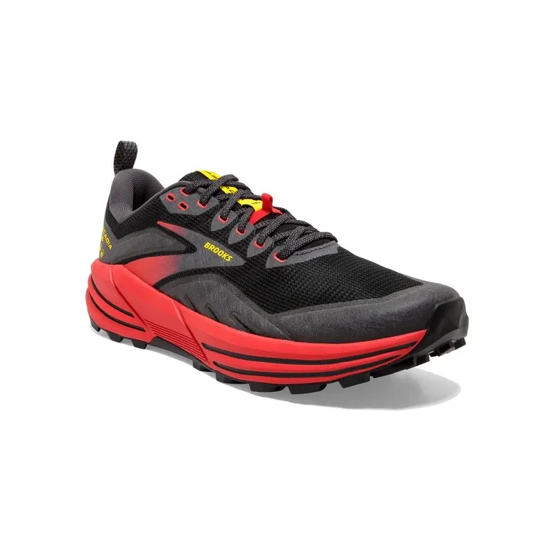Brooks CASCADIA 16 Scarpe Trail Uomo  Black/Fiery Red/Blazing Yellow