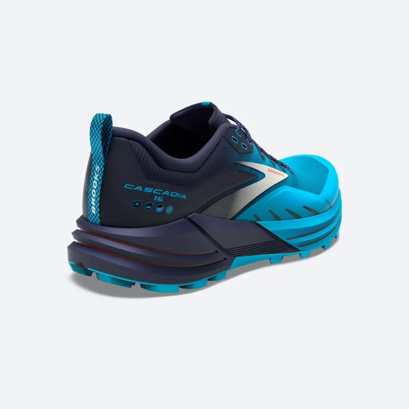 Brooks CASCADIA 16 Scarpe Trail Uomo Peacoat/Atomic Blue/Rooibos